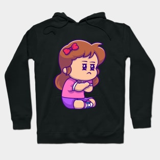 Cute Girl Angry Cartoon Hoodie